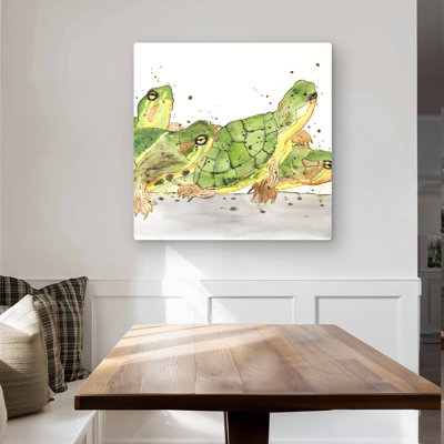 Small Aquatic Turtles Metal Print | Wildlife Livingroom Decor