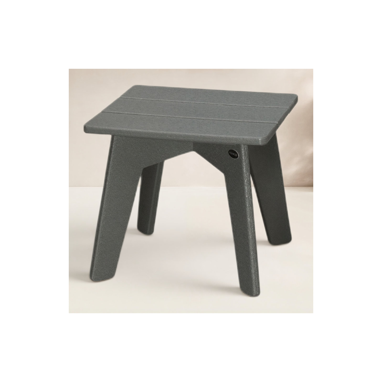 Riviera Modern Side Table, Slate Gray