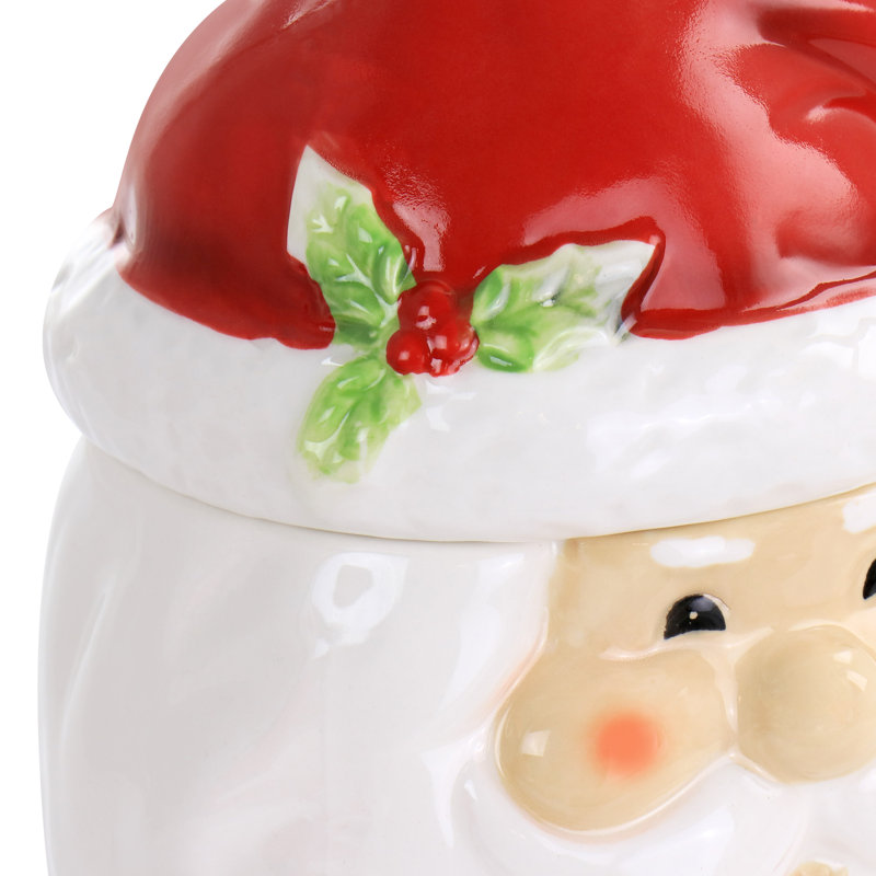 Pot à biscuits 7,5 po Gibson Home Joyful Santa Durastone