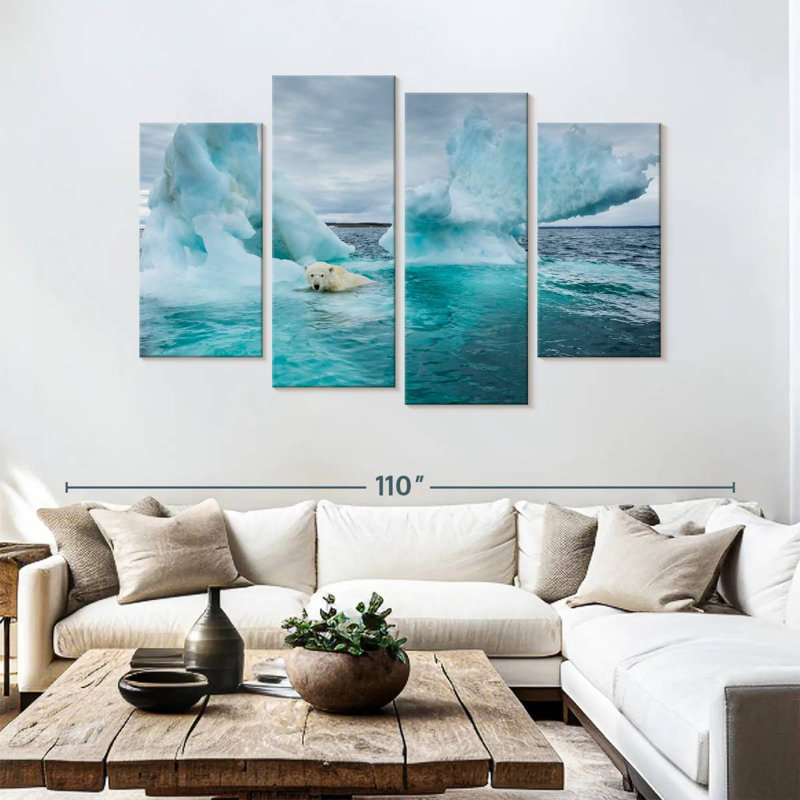 Brampt Repulse Bay Polar Bear, 54" H x 84" W
