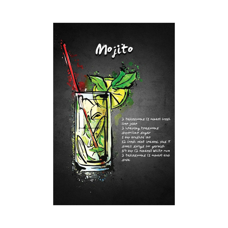 Mojito I by Gab Fernando - Wrapped Canvas Gallery-Wrapped Canvas Giclée, 20.32 cm H x 30.48 cm W