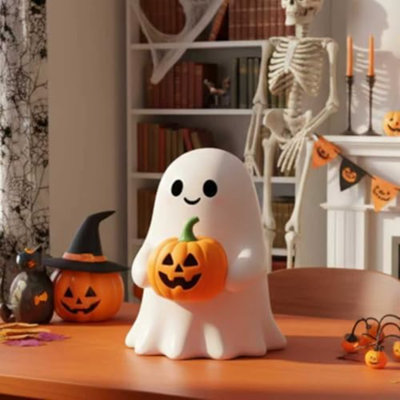 Halloween Ghost With Figurine - Cute Ghost For Gift, Funny Ghost Statue,Tabletop Home Decor Ghosts Halloween Decorations Indoor