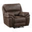 Avec fauteuil inclinable de conception moderne en peluche, fauteuil inclinable électrique en microfibre brun, revêtement port USB, meubles en bois massif, 1 pièce