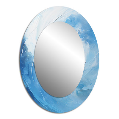 Miroir mural bleu