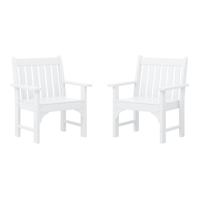 Laguna Poly Garden Arm Chair (Set Of 2), White