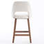 Tabouret de bar rembourré à dossier plein avec structure en bois massif, aucune installation requise-1377308281-1377546968