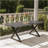 Rolando Outdoor Aluminum Dining Table With Steel Frame, Brown / Black