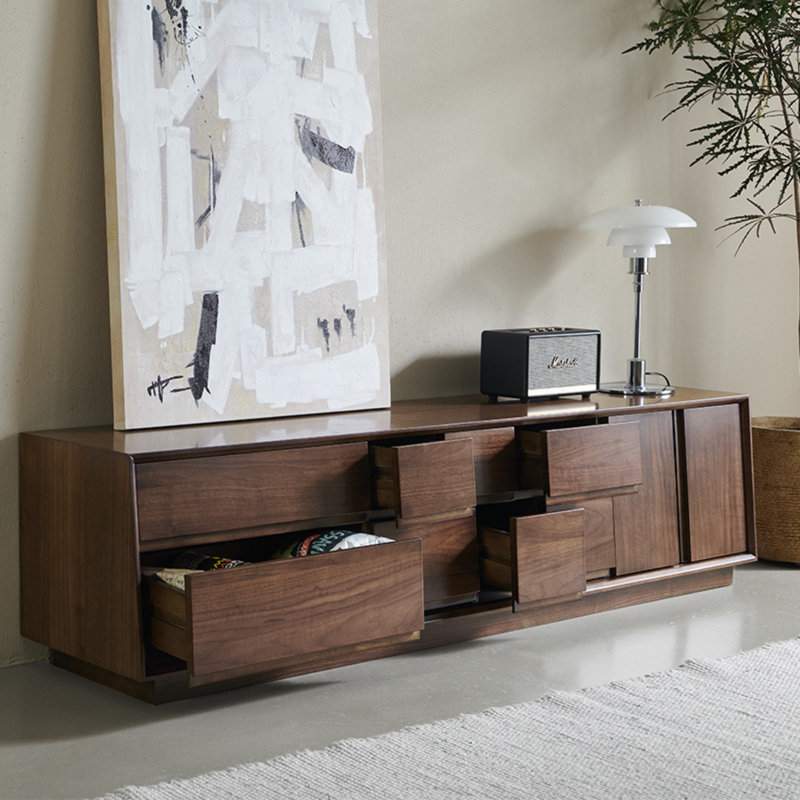 Simple Solid Wood Storage TV Cabinet