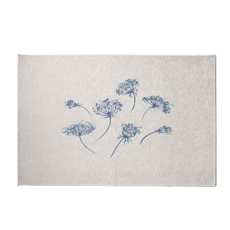 Tapis bleu / gris Alvordton, Rectangle 4 pi x 6 pi