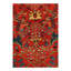 Tapis rectangulaire moyen en laine sur coton Jakila