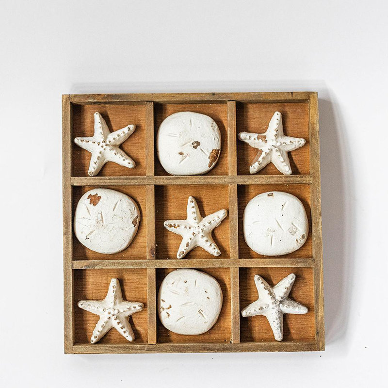 Jeu de tic tac toe en bois