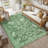 Floral Snake & Bird Print Machine Washable Area Rug with Non-Slip TPR Backing for Living Room Bedroom Dining, Soft Plush Foldable Carpet-1042407692-1042407680