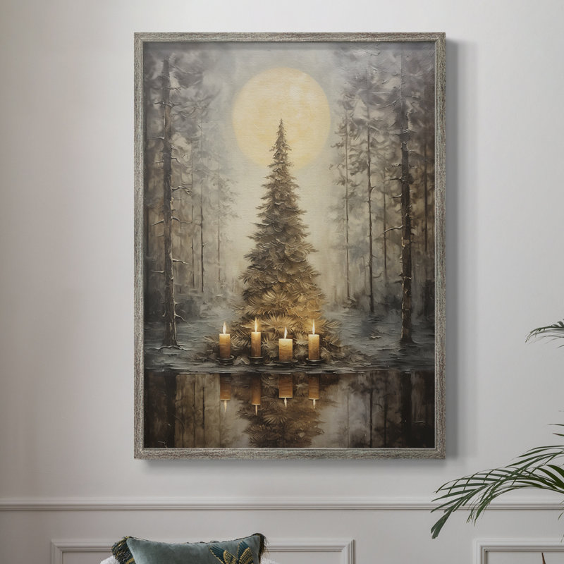 «Christmas Holiday Art Dxxvii», reproduction d'art encadrée - bois massif, H 11 po x l 9 po