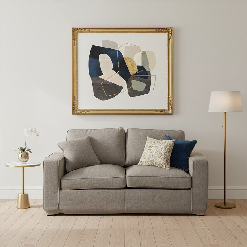 Grace-Olivia Cotton Blend Sofa, Grey, 3