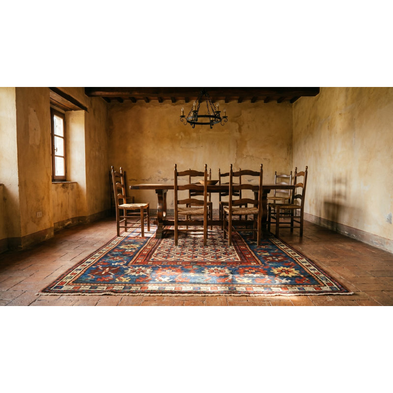 Tapis blanc antique crème et beige en laine noué à la main des années 1880