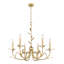 Lustre 6 lumières feuille d'or Parra-123222959