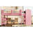 Full Loft Bed, Pink, Solid Wood, Multi - Storage, Blackboard, Educational Fun Play Area, '-421841304