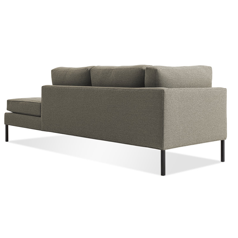 Paramount Chaise Lounge, Sanford Ceramic Crossweave, Metal, Left Hand Facing