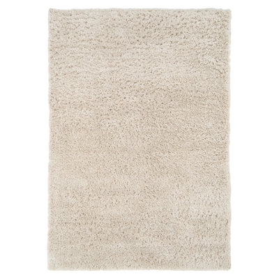 Durable Super Soft Shaggy Ecru Rug