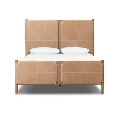 Salado Leather Solid Wood Bed