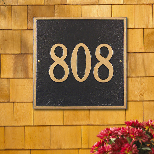 1-Line Wall Address Plaque, Antique Copper, Yes