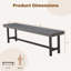 Banc de pique-nique en bois Lulsgate (ensemble de 2)-996482833