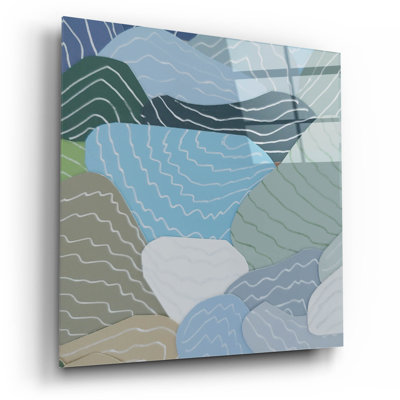 «Glass Paddies 1» par Coco Good, art mural en verre acrylique, 12 po x 12 po