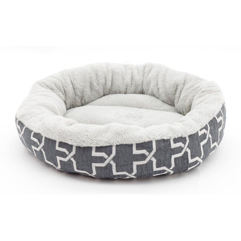 Tara Round Cat Cuddler Bed, Large (76cm x 76cm), Chocolate