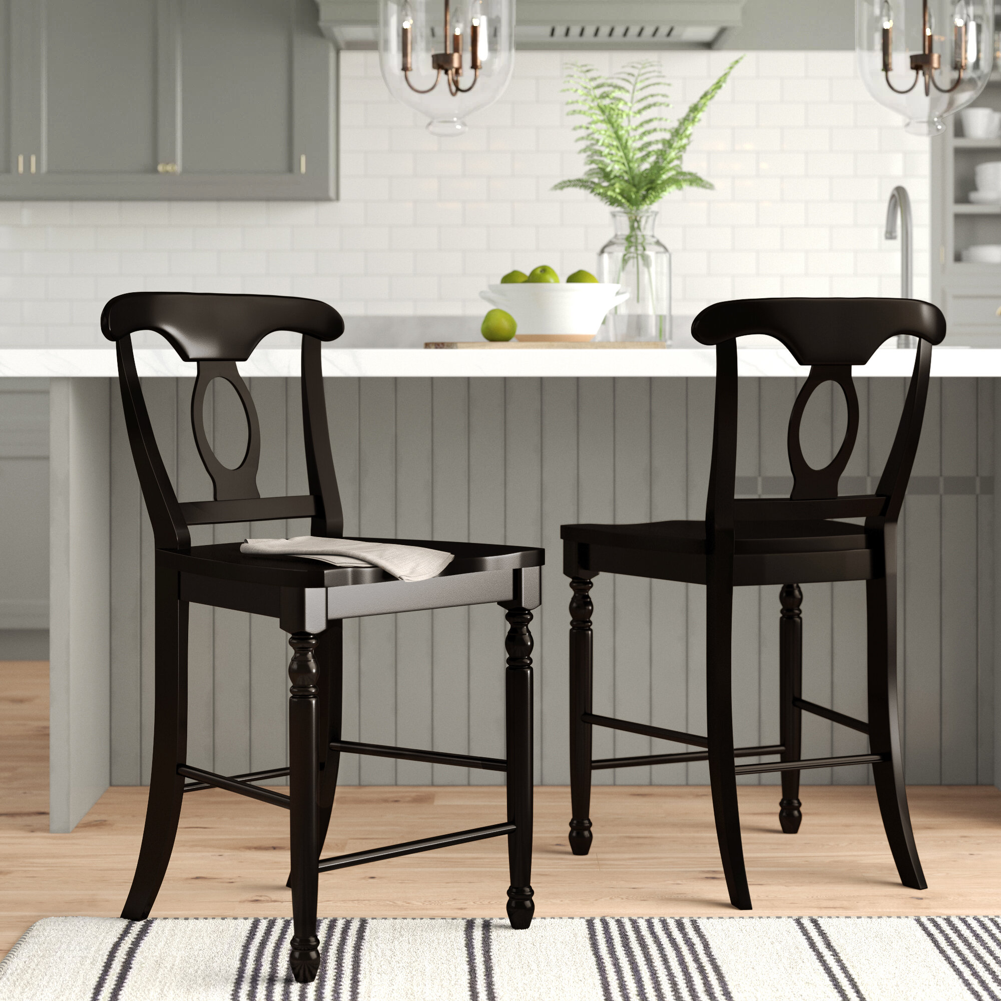 Three Posts Courtdale Solid Wood 24 Counter Stool Reviews Wayfair   Courtdale Solid Wood 24 Counter Stool 