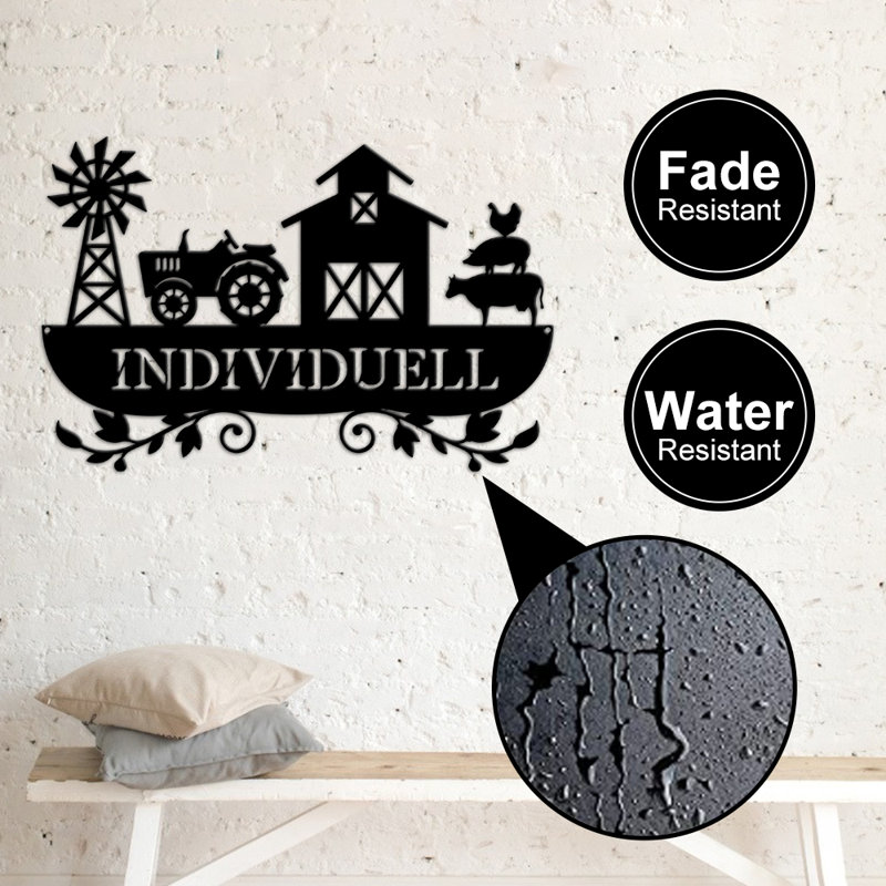 Bonnibel Farmhouse Wall Decor on Metal