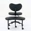 Chaise, chaise à pieds croisés avec roulettes, support lombaire de bureau, tabouret réglable, coussin de siège grande taille, design, Fidgety individuels, Comfort Support Plus: unité centrale noire, version améliorée, design pour