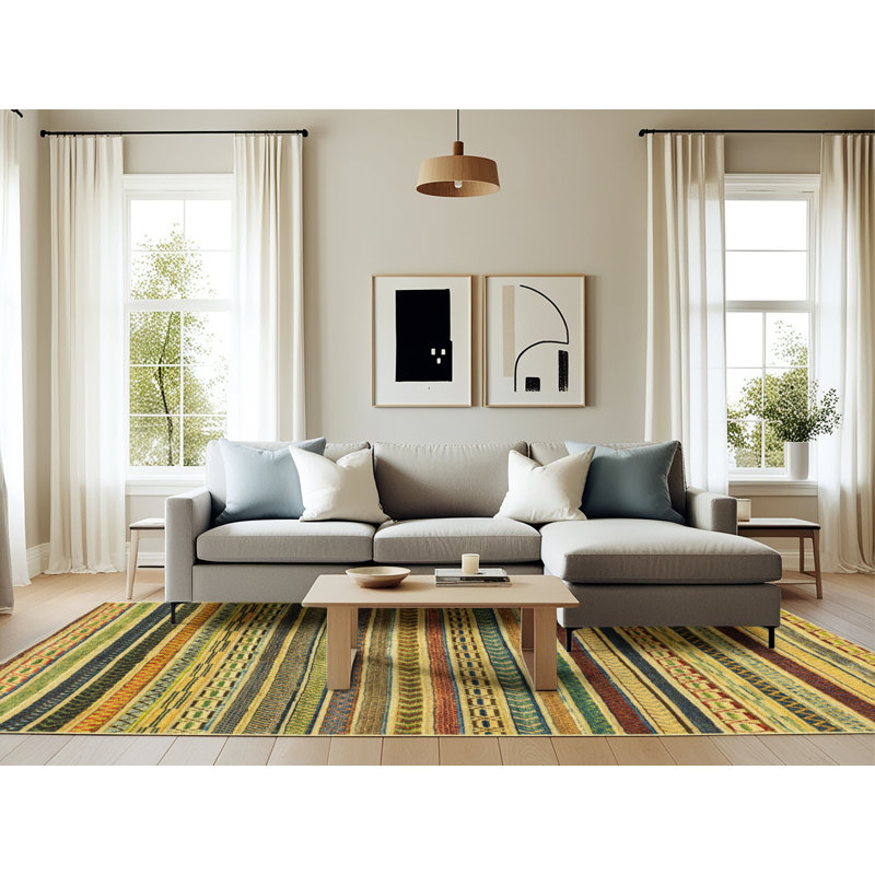 Abstract Indoor Rug, Rectangle 6' x 9'