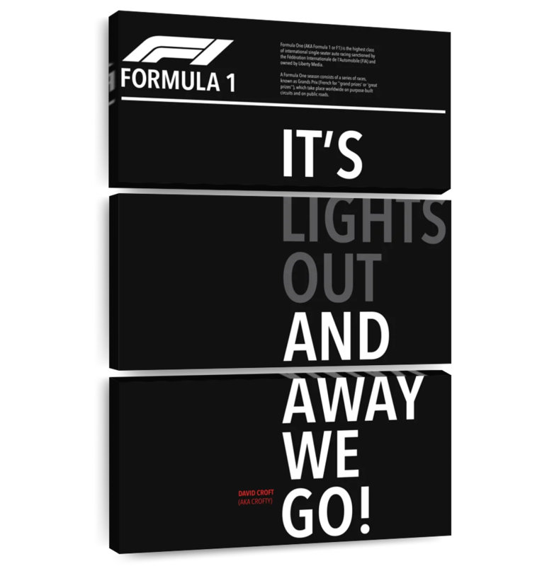 Sirci «It's Lights Out And Away We Go», H 45 po x l 28 po