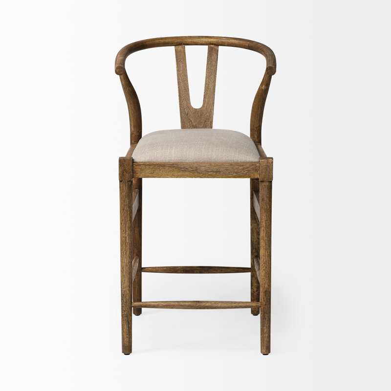 Tabouret de bar et de comptoir Parina, Noir/gris