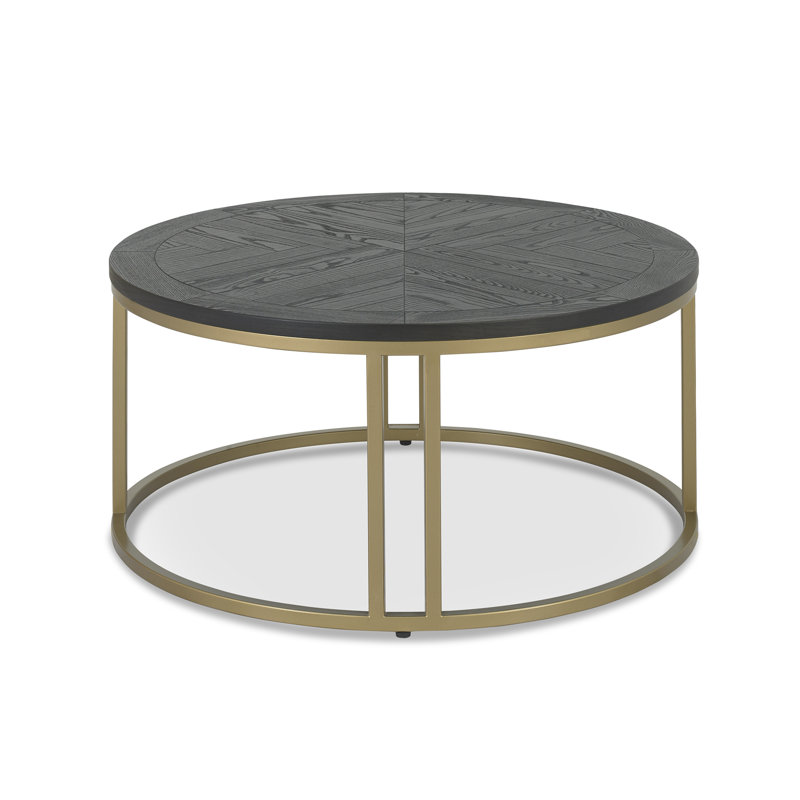 Arelli Frame Coffee Table, Peppercorn Ash, Gold