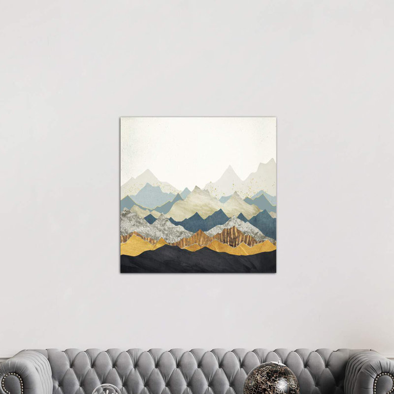 «Distant Peaks» par Spaceécur Designs - impression, Toile tendue, H 37 po x l 37 po x P 1,5 po