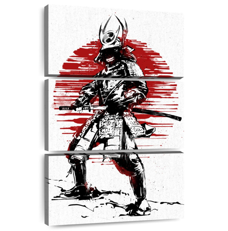 Sireci Red Sun Samurai, 50" H x 32" W