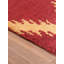 Rouge | Tapis intérieur géométrique doré en laine noué à la main-1418891545