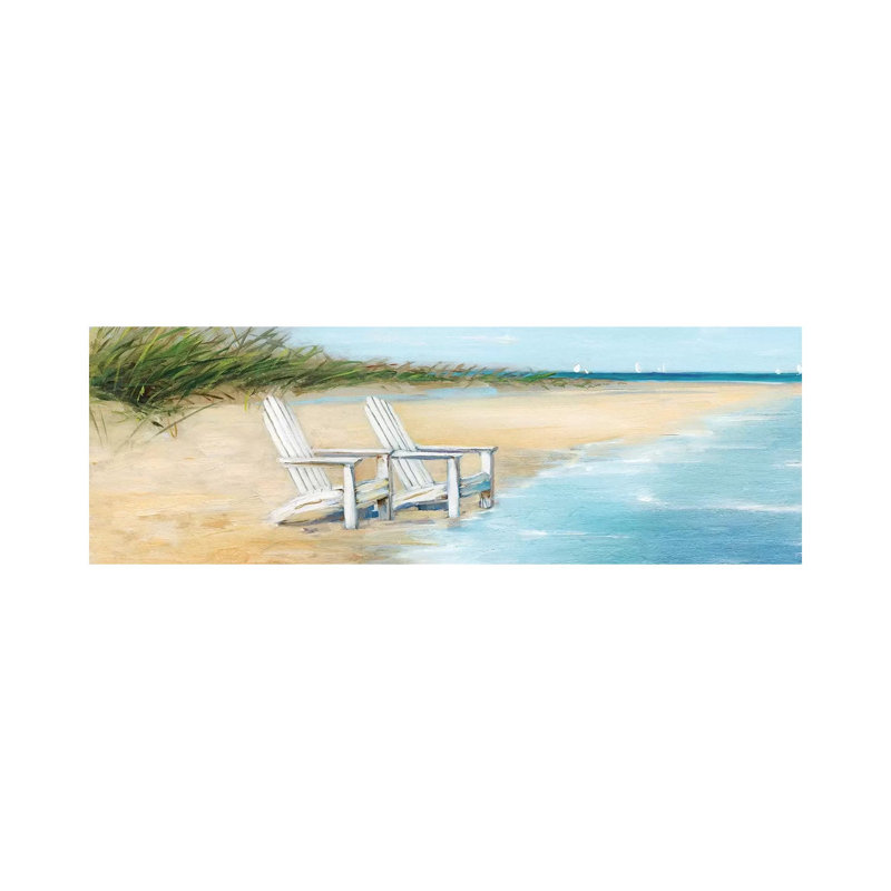 Water View II by Sally Swatland - Wrapped Canvas Panoramic Painting, 30.48 cm H x 91.44 cm W x 1.91 cm D
