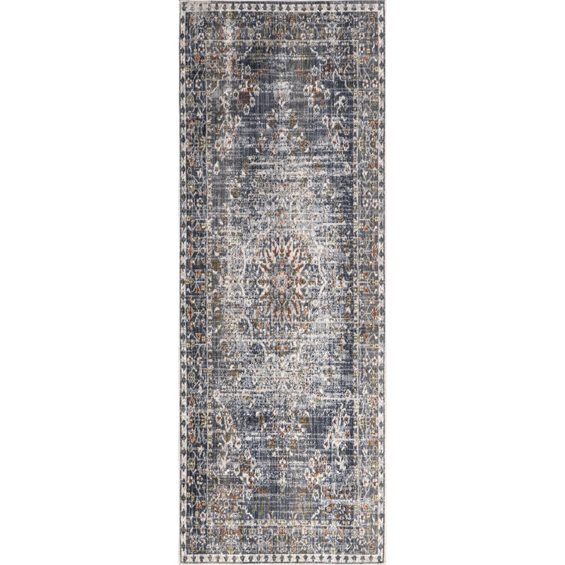 Simonetti Oriental Gray Area Rug, Runner 2'6" x 6'