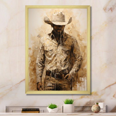 Minimalisme Cowboy, peinture II - Cowboys, art mural