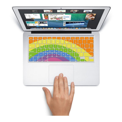Ultra-Thin Rainbow Silicone Keyboard Protector Cover for 13.3-inch and 15.4-inch Retina Displays