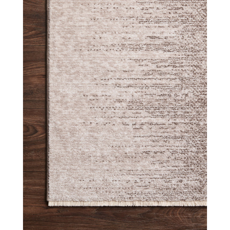 Vance Taupe and Ivory Abstract Polypropylene Area Rug