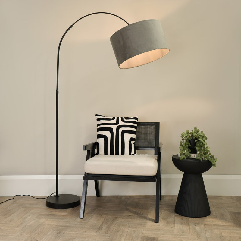 Rinnah 180cm Matte Traditional Floor Lamp, Grey