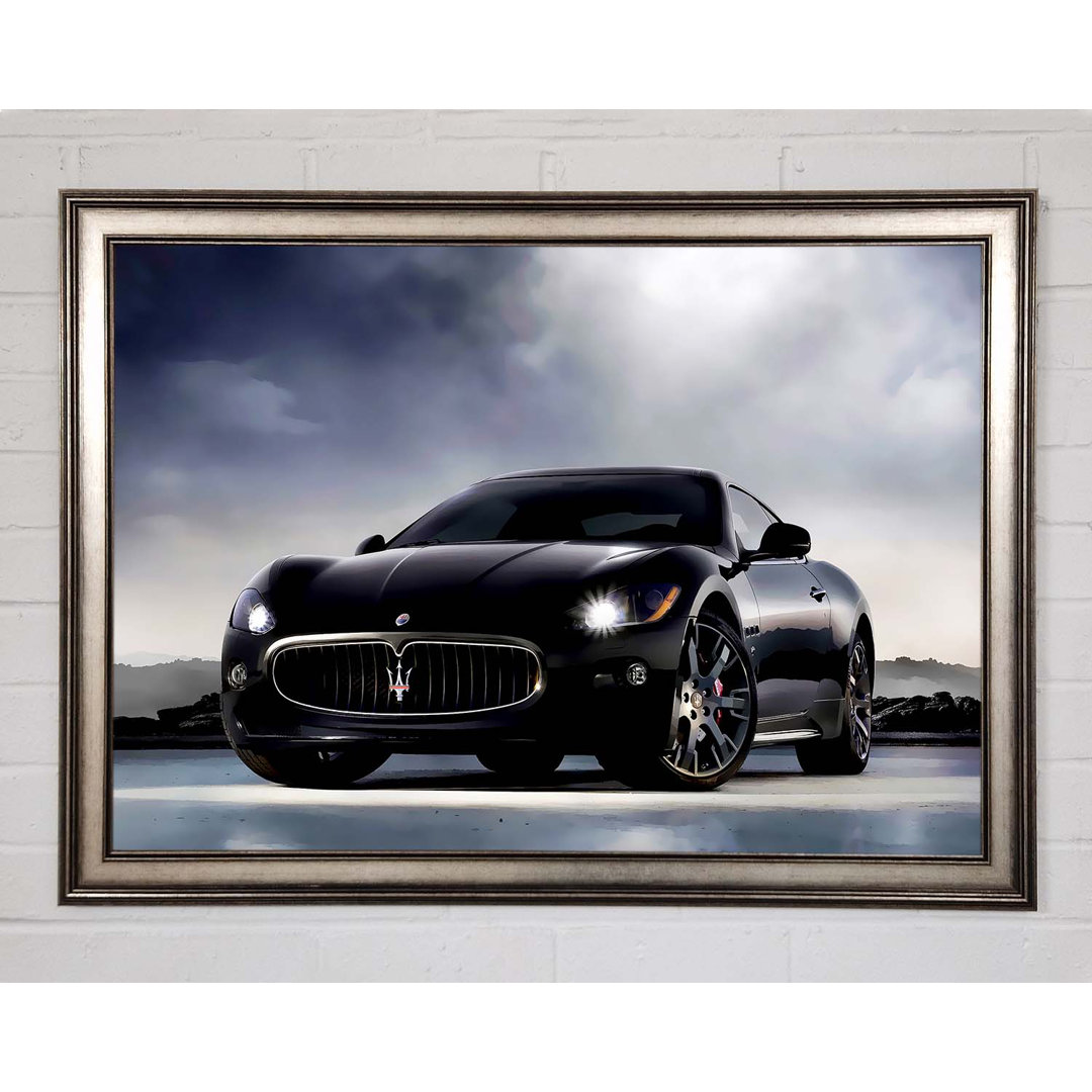 Maserati Black Beauty - Einzelner Bilderrahmen Kunstdrucke