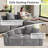 Modular Sofa Upholstered Sponge Foam Couch Loveseat-549065947