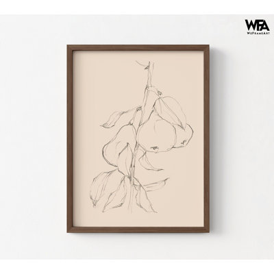 Poire, art mural buffet vegan