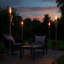 Harbour Housewares - 6x Garden Flame Torches - Metal Cone Design-910414814-910414785