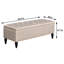 Banc de rangement rembourré avec pieds en bois massif Balcom-1873684130-1873966644