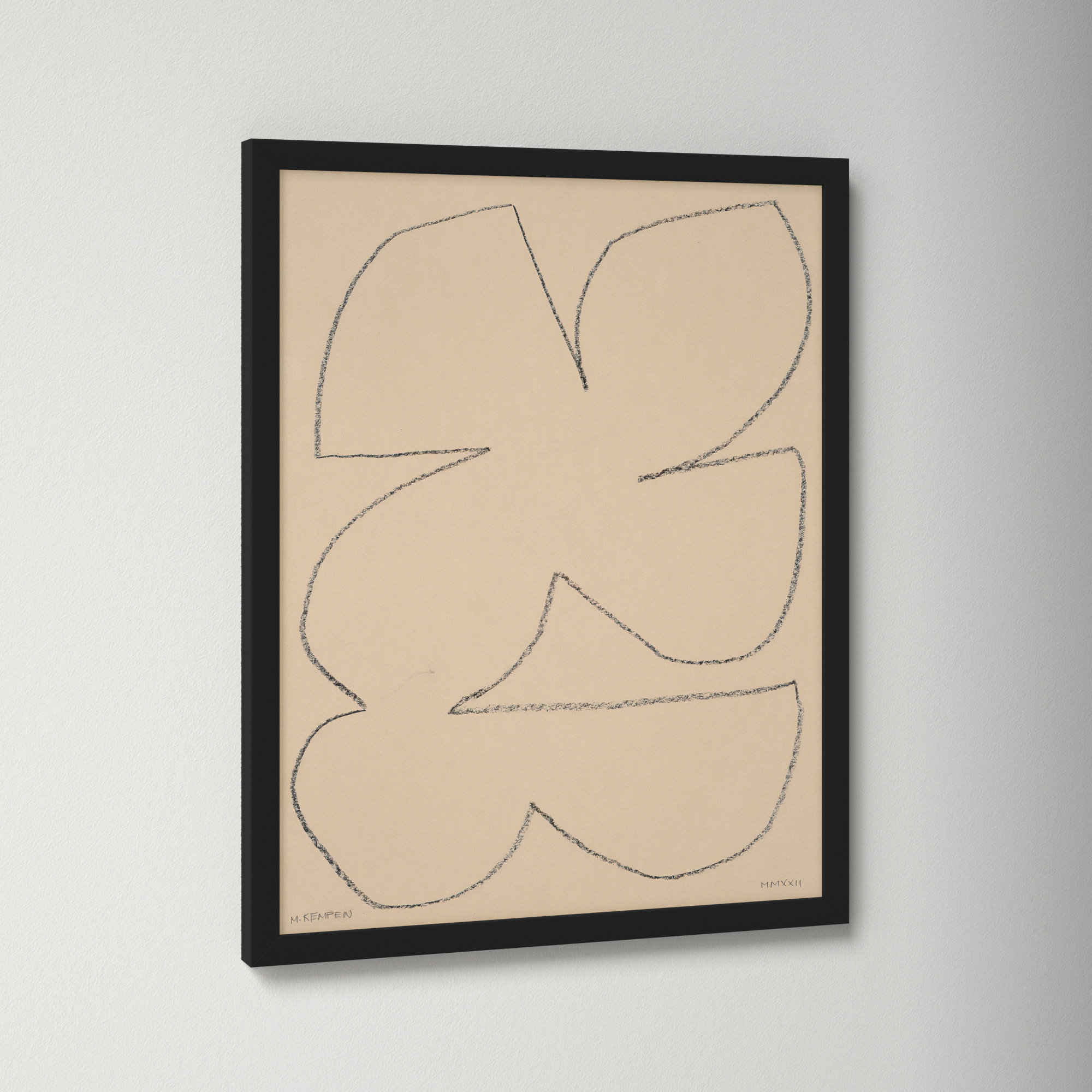 Outlines 4 by Michael Kempen, 16" W x 20" H, Black Framed